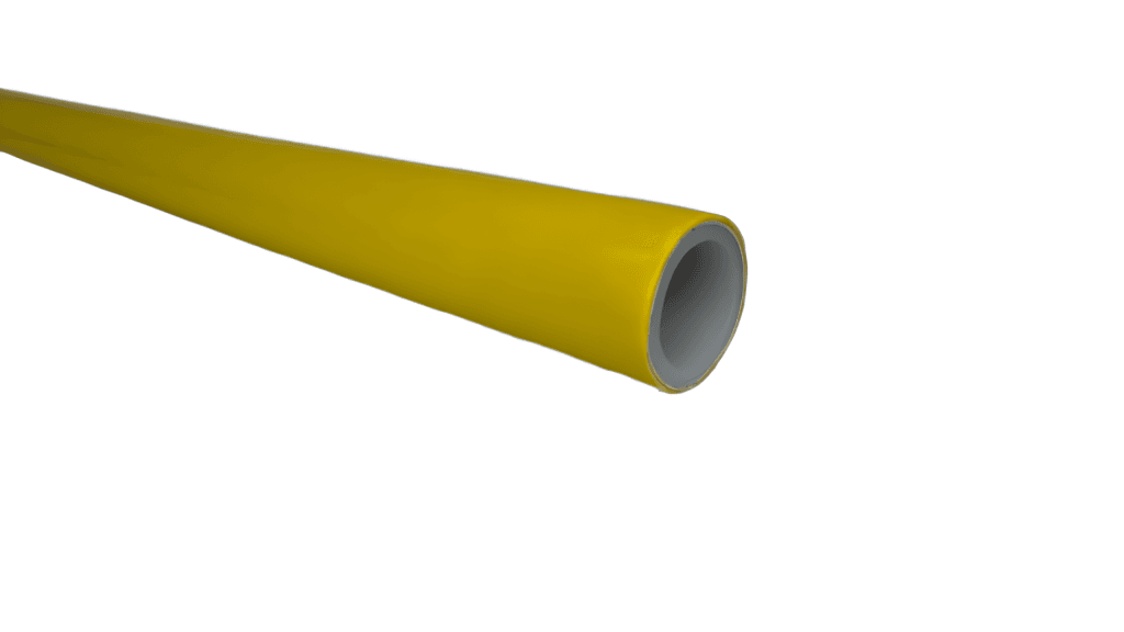 individueller gelber Zweischschichtschlauch aus thermoplastischen Elastomeren für Lackier- und Pulverbeschichtungsanalagen